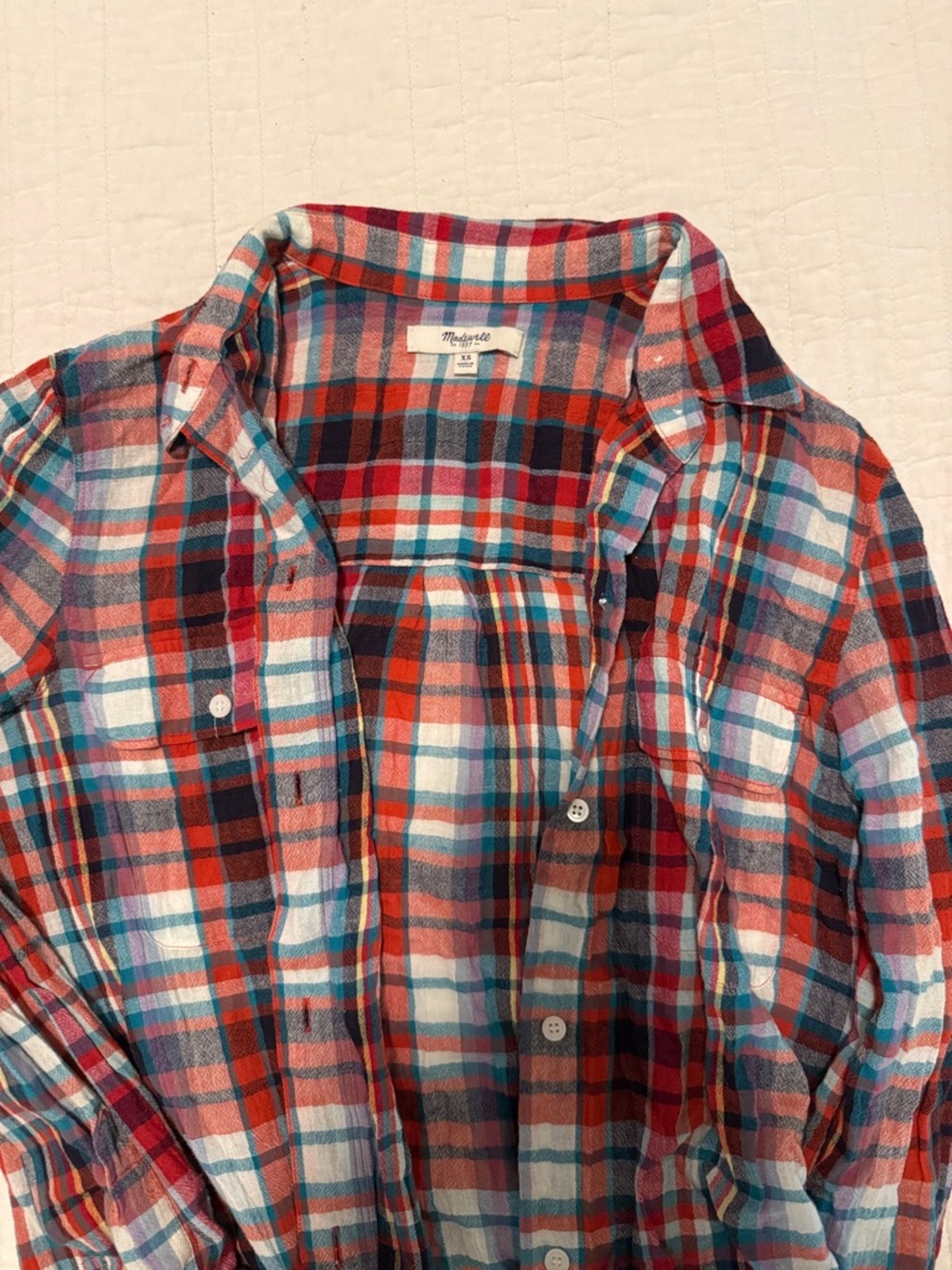 Like new Madewell lightweight flannel shirt.